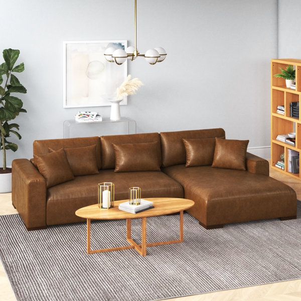 Wade Logan Asyiah 2 Piece Upholstered Sectional Reviews Wayfair